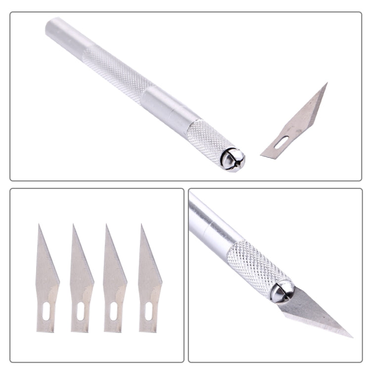 WLXY-9308 Metal Carving Knife Professional Mobile Phone Repair Tool with 6 Blades(Silver) - Burin &Cutting Knife by WLXY | Online Shopping South Africa | PMC TechLife | Buy Now Pay Later Mobicred