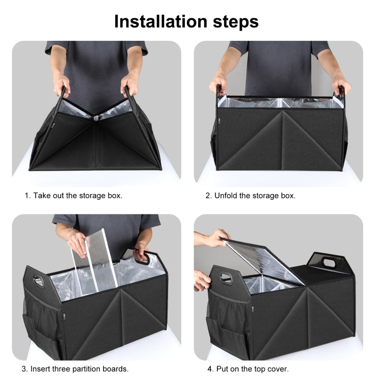 FunAdd Foldable Storage Fresh Box Vehicle Trunk Organizer Bag Transportation Fresh-keeping Box (Black) - Stowing Tidying by FunAdd | Online Shopping South Africa | PMC TechLife | Buy Now Pay Later Mobicred