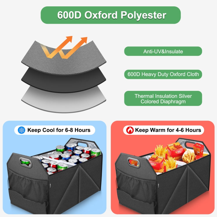 FunAdd Foldable Storage Fresh Box Vehicle Trunk Organizer Bag Transportation Fresh-keeping Box (Black) - Stowing Tidying by FunAdd | Online Shopping South Africa | PMC TechLife | Buy Now Pay Later Mobicred