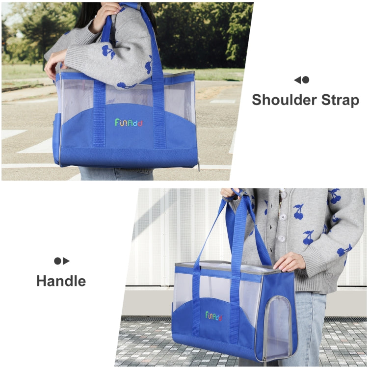 FUNADD Portable Breathable Pet Bag Outdoor Shoulder Tote Bag (Blue) - Pet Storages & Bags by FunAdd | Online Shopping South Africa | PMC TechLife | Buy Now Pay Later Mobicred