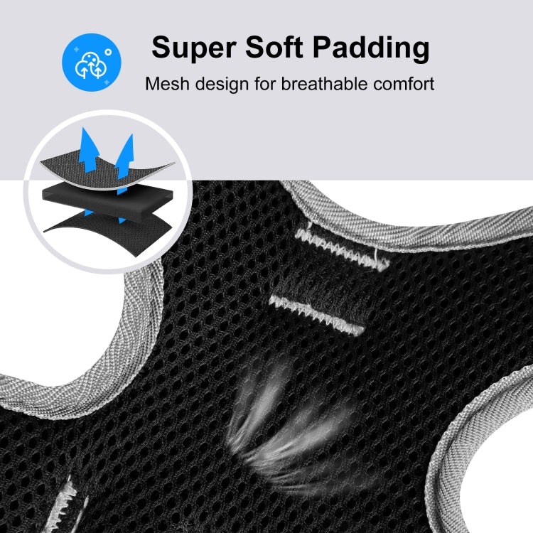 FunAdd Traction Rope Reflective Breathable Nylon Pet Vest Dog Harness, Size: M (Grey) - Leashes & Chest Strap by FunAdd | Online Shopping South Africa | PMC TechLife | Buy Now Pay Later Mobicred