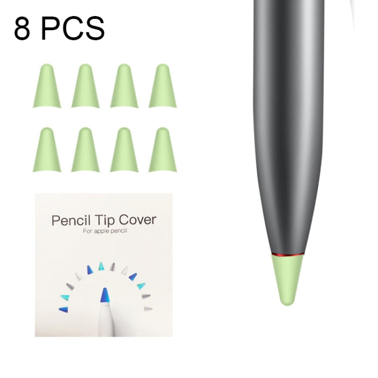 8 PCS Non-slip Mute Wear-resistant Nib Cover for M-pencil Lite (Green) - Pencil Accessories by PMC Jewellery | Online Shopping South Africa | PMC Jewellery | Buy Now Pay Later Mobicred