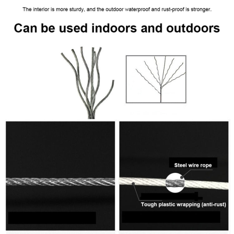 Retractable Indoor And Outdoor Clothes Wall Hanger Magic Drying Rack Balcony Bathroom Invisible Clothesline Wire Rope(White) - Shelf & Hooks by PMC TechLife | Online Shopping South Africa | PMC TechLife | Buy Now Pay Later Mobicred
