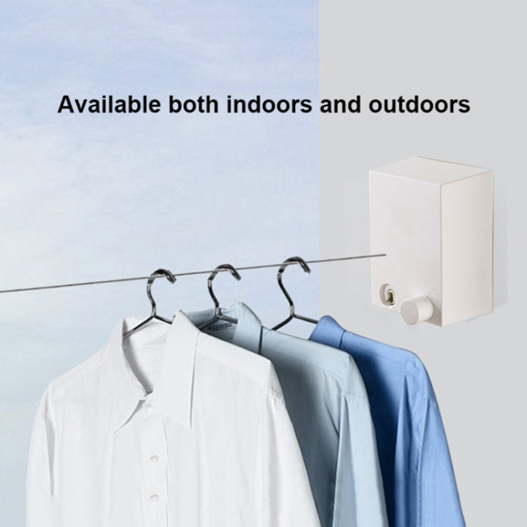 Retractable Indoor And Outdoor Clothes Wall Hanger Magic Drying Rack Balcony Bathroom Invisible Clothesline Wire Rope (Silver) - Shelf & Hooks by PMC TechLife | Online Shopping South Africa | PMC TechLife | Buy Now Pay Later Mobicred