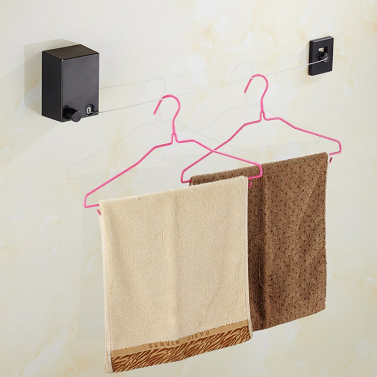 Retractable Indoor And Outdoor Clothes Wall Hanger Magic Drying Rack Balcony Bathroom Invisible Clothesline Wire Rope (Silver) - Shelf & Hooks by PMC TechLife | Online Shopping South Africa | PMC TechLife | Buy Now Pay Later Mobicred