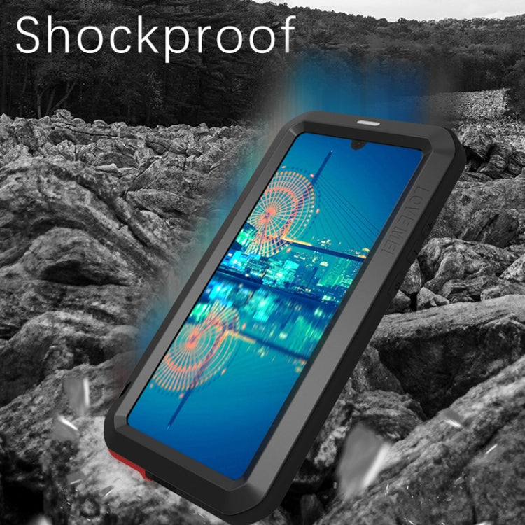 LOVE MEI Powerful Dustproof Shockproof Splashproof Metal + Silicone Combination Case for Huawei P30 (Black) - free shipping - PMC TechLife - Order now!