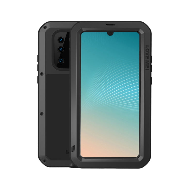 LOVE MEI Powerful Dustproof Shockproof Splashproof Metal + Silicone Combination Case for Huawei P30 Pro (Black) - Huawei Cases by LOVE MEI | Online Shopping South Africa | PMC TechLife | Buy Now Pay Later Mobicred