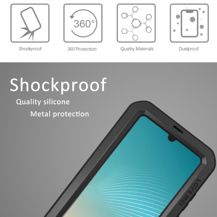 LOVE MEI Powerful Dustproof Shockproof Splashproof Metal + Silicone Combination Case for Huawei P30 Pro (Black) - Huawei Cases by LOVE MEI | Online Shopping South Africa | PMC TechLife | Buy Now Pay Later Mobicred