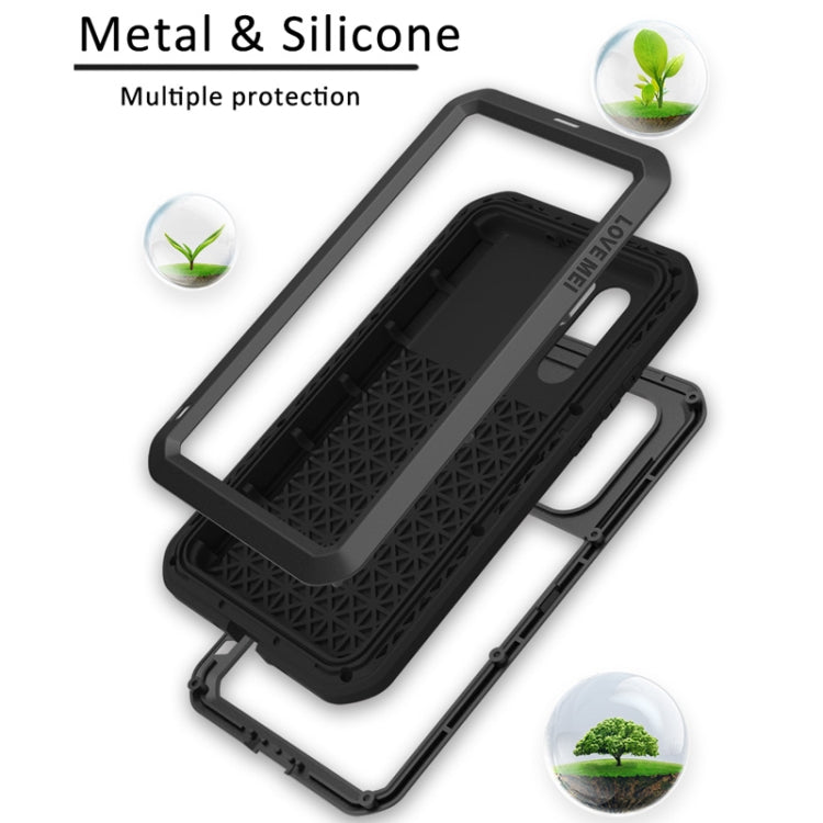 LOVE MEI Powerful Dustproof Shockproof Splashproof Metal + Silicone Combination Case for Huawei P30 Pro (Black) - Huawei Cases by LOVE MEI | Online Shopping South Africa | PMC TechLife | Buy Now Pay Later Mobicred