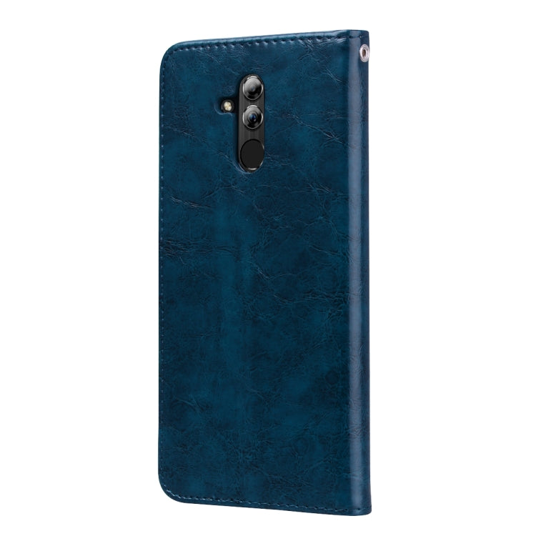 Business Style Oil Wax Texture Horizontal Flip Leather Case for Huawei Mate 20 Lite, with Holder & Card Slots & Wallet (Blue) - Huawei Cases by PMC TechLife | Online Shopping South Africa | PMC TechLife | Buy Now Pay Later Mobicred
