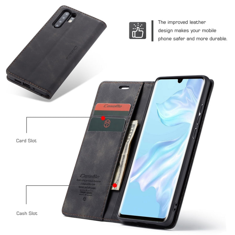 CaseMe-013 Multifunctional Retro Frosted Horizontal Flip Leather Case for Huawei P30 Pro, with Card Slot & Holder & Wallet (Black) - free shipping - PMC TechLife - Order now!