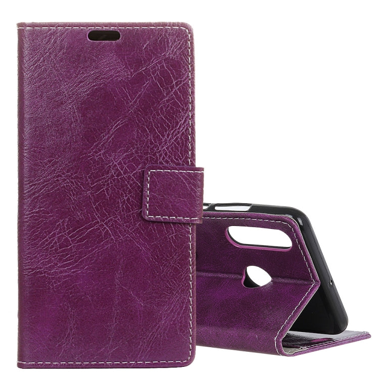 Retro Crazy Horse Texture Horizontal Flip Leather Case for Huawei P30 Lite, with Wallet & Holder & Card Slots & Photo Frame (Purple) - free shipping - PMC TechLife - Order now!