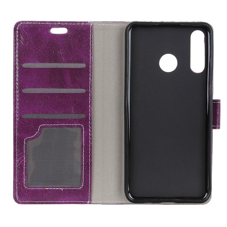 Retro Crazy Horse Texture Horizontal Flip Leather Case for Huawei P30 Lite, with Wallet & Holder & Card Slots & Photo Frame (Purple) - free shipping - PMC TechLife - Order now!