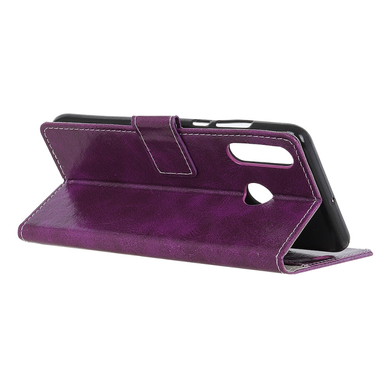 Retro Crazy Horse Texture Horizontal Flip Leather Case for Huawei P30 Lite, with Wallet & Holder & Card Slots & Photo Frame (Purple) - free shipping - PMC TechLife - Order now!