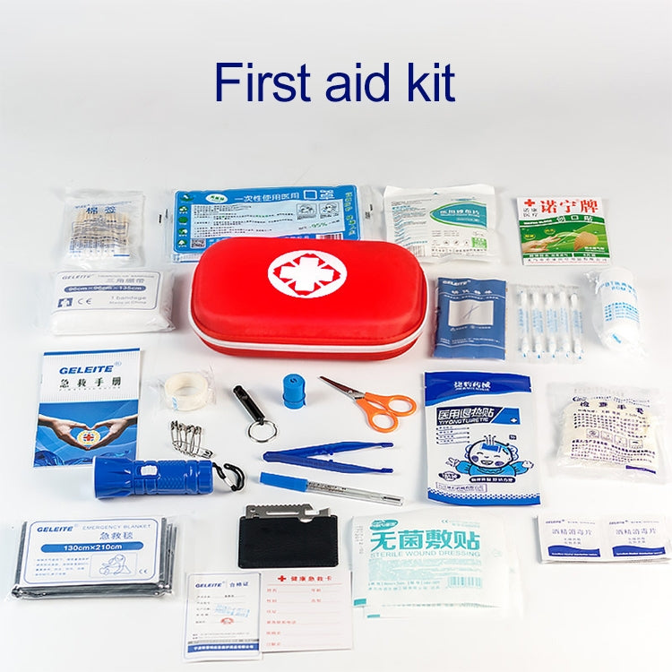 25 In 1 EVA Portable Car Home Outdoor Emergency Supplies Kit Survival Rescue Box(Orange) - free shipping - PMC TechLife - Order now!