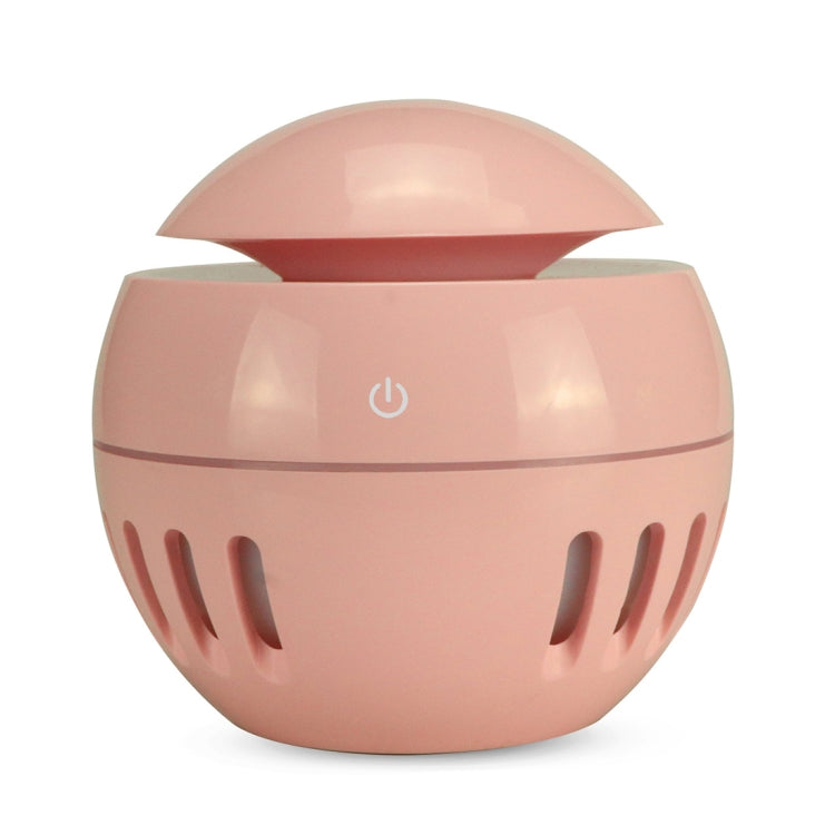 Wood Grain USB Hollowed-out Humidifier Seven Color Aromatherapy Lamp Automatic Alcohol Sprayer with Remote Control(Pink) - free shipping - PMC TechLife - Order now!