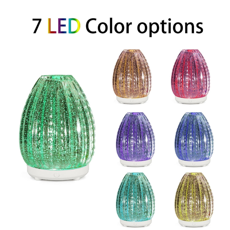 100ml Creative Vase Shape Aromatherapy Machine 3D Glass Humidifier Automatic Alcohol Sprayer with Colorful LED Lamp - free shipping - PMC TechLife - Order now!