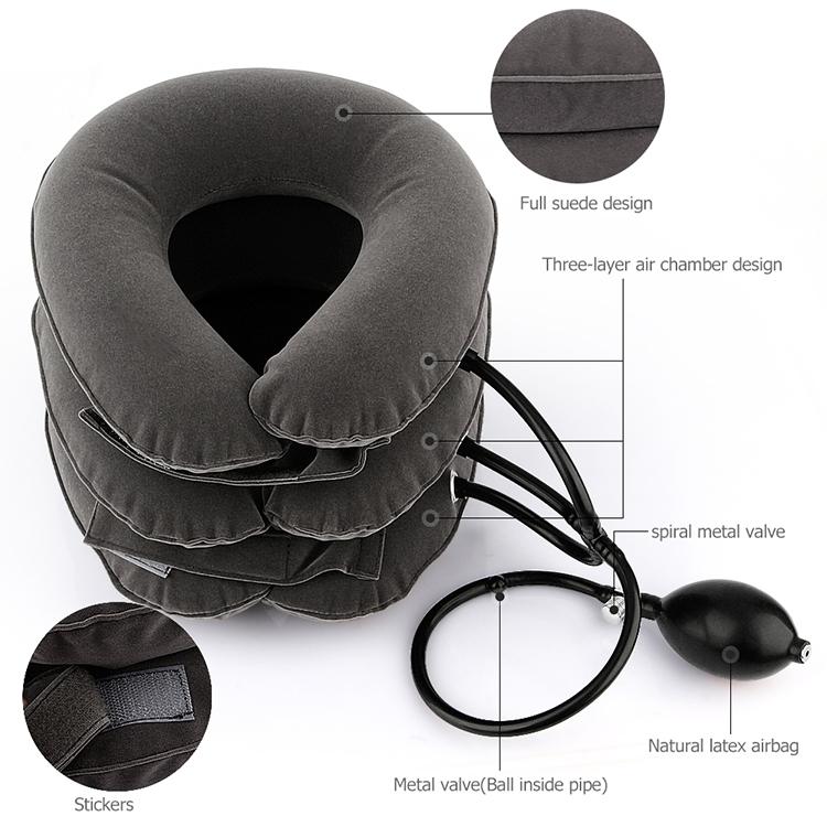 Household Full Cashmere Cervical Traction Instrument Neck Protection Inflatable Cervical Spine Massage Instrument (Purple) - free shipping - PMC TechLife - Order now!