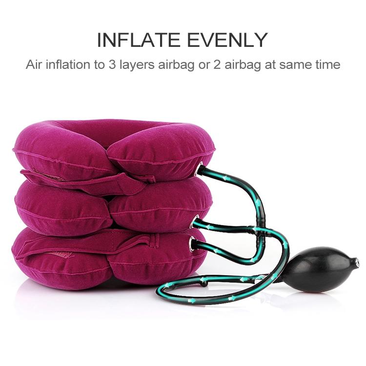 Household Full Cashmere Cervical Traction Instrument Neck Protection Inflatable Cervical Spine Massage Instrument (Purple) - free shipping - PMC TechLife - Order now!