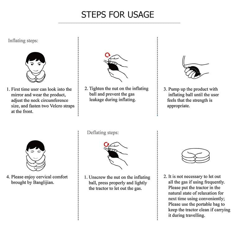 Household Full Cashmere Cervical Traction Instrument Neck Protection Inflatable Cervical Spine Massage Instrument (Rose Red) - free shipping - PMC TechLife - Order now!