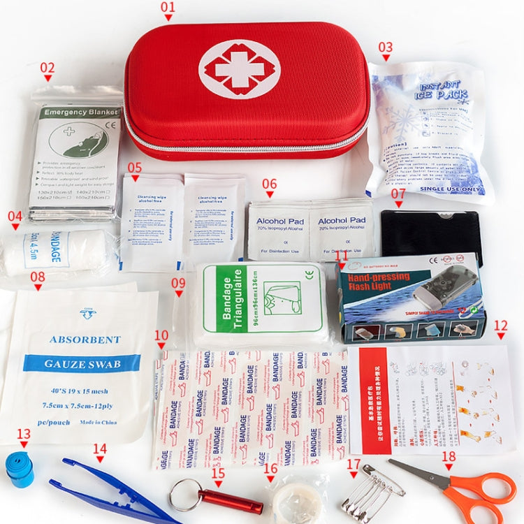43 In 1 EVA Portable Car Home Outdoor Emergency Supplies Kit Survival Rescue Box(Blue) - free shipping - PMC TechLife - Order now!