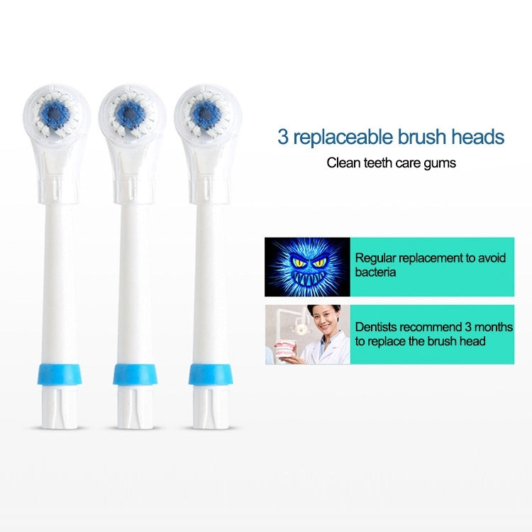 2W Creative Household Waterproof Rotary Electric Toothbrush Set with 4 Replacement Brush Heads & Base, 8500 Revolutions Per Minute(Blue) - Toothbrushes by PMC TechLife | Online Shopping South Africa | PMC TechLife | Buy Now Pay Later Mobicred