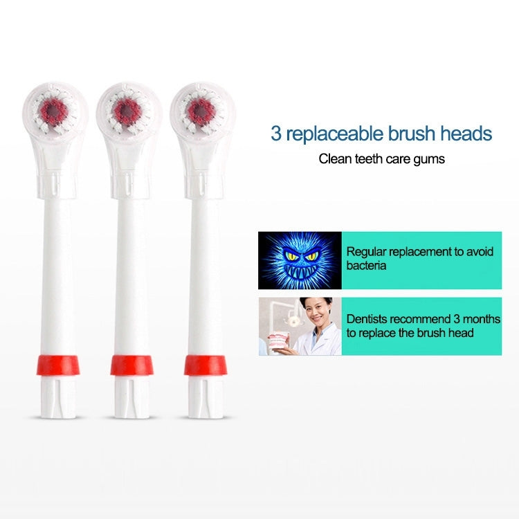 2W Creative Household Waterproof Rotary Electric Toothbrush Set with 4 Replacement Brush Heads & Base, 8500 Revolutions Per Minute(Red) - Toothbrushes by PMC TechLife | Online Shopping South Africa | PMC TechLife | Buy Now Pay Later Mobicred