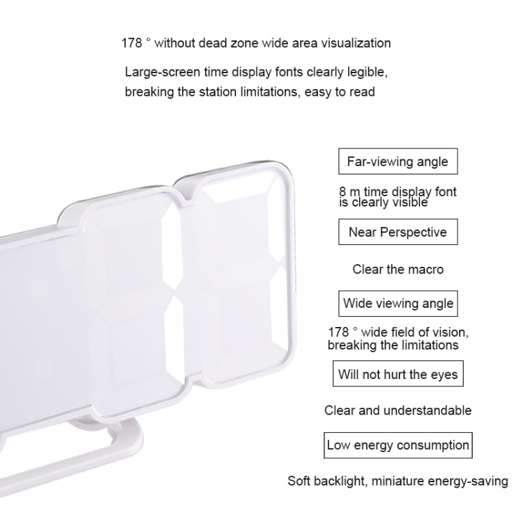 Modern 3D LED Sound Control Colorful Digital Alarm Clock Adjust Brightness Electronic Wall Glowing Hanging Clock with Remote Control(White) - Wall Clock by PMc TechLife | Online Shopping South Africa | PMc TechLife | Buy Now Pay Later Mobicred