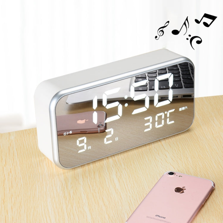 Multi-functional Large Screen LED Digital Music Alarm Clock with Time / Week / Temperature / Calendar Display & Remote Control, DC 5V - Alarm Clocks by PMc TechLife | Online Shopping South Africa | PMc TechLife | Buy Now Pay Later Mobicred