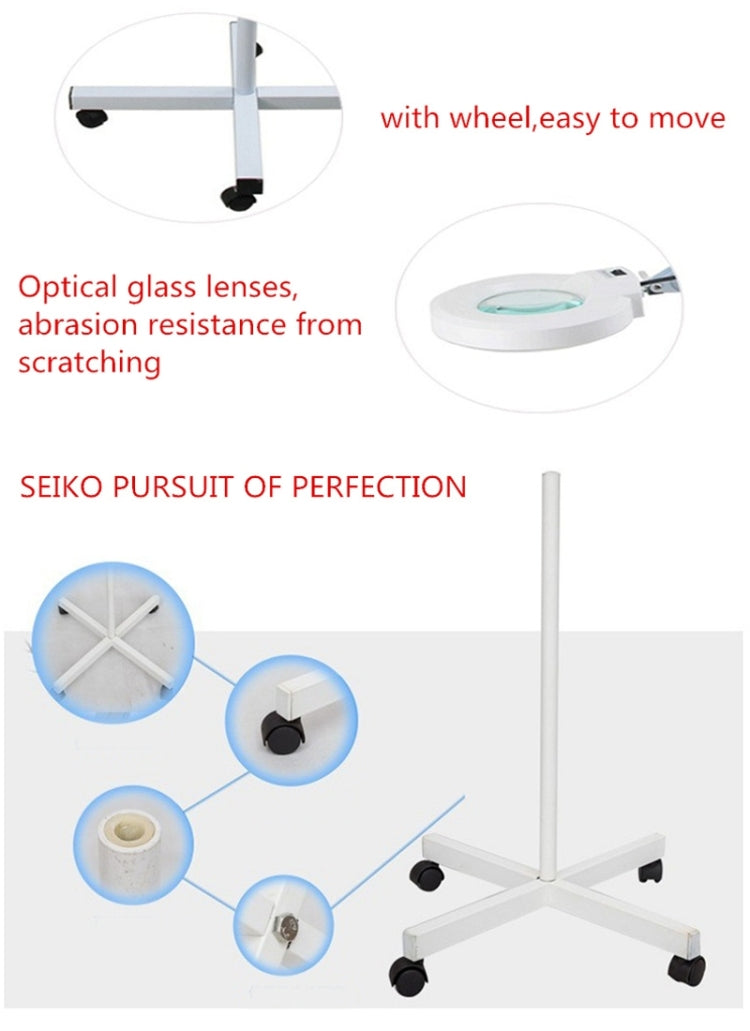 5X Foldable Swing Arm Desk Table Mount Magnifier with Lamp Light for Facial Tattoo Eyebrow Nail Salon Beauty, Cool White Light - free shipping - PMC TechLife - Order now!