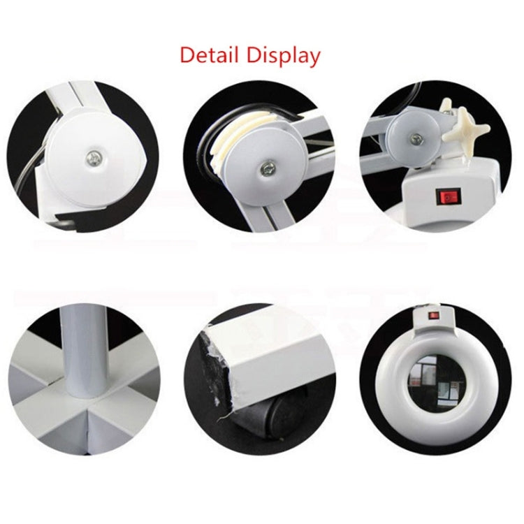 5X Foldable Swing Arm Desk Table Mount Magnifier with Lamp Light for Facial Tattoo Eyebrow Nail Salon Beauty, Cool White Light - free shipping - PMC TechLife - Order now!