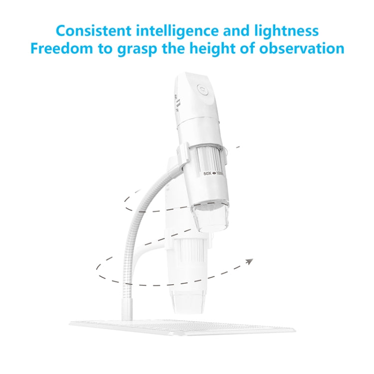 316 50-1000X Adjustable Smart Wifi USB Digital Microscope (White) - free shipping - PMC Jewellery - Order now!
