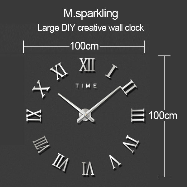 40 inch Creative Living Room Decorative Ticking Wall Clock(Black) - Wall Clock by PMc TechLife | Online Shopping South Africa | PMc TechLife | Buy Now Pay Later Mobicred