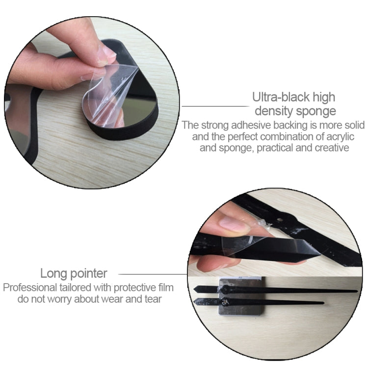 40 inch Creative Living Room Decorative Ticking Wall Clock(Black) - Wall Clock by PMc TechLife | Online Shopping South Africa | PMc TechLife | Buy Now Pay Later Mobicred