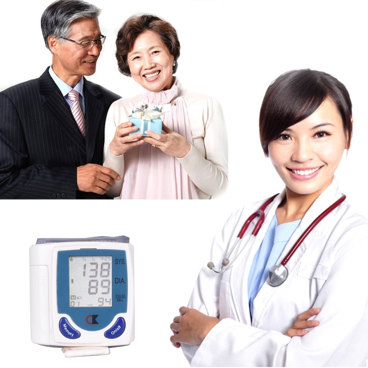 Full Automatic Wrist Cuff Blood Pressure Monitor, 90 Set Memory - free shipping - PMC TechLife - Order now!