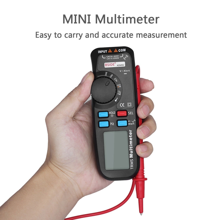BSIDE ADM92 Handheld True RMS Digital Multimeter Auto Range 6000 Counts TRMS Tester with Live Wire Check Temp NCV Hz ohm Diode - free shipping - PMC Jewellery - Order now!