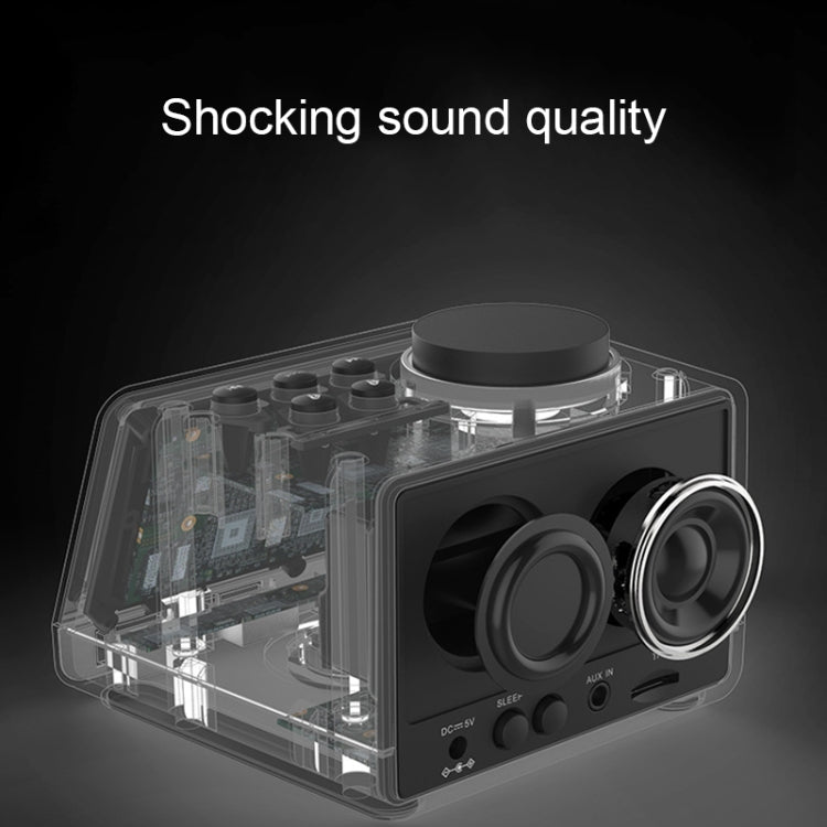 K11 Bluetooth Alarm Clock Speaker Creative Digital Music Clock Display Radio with Dual USB Interface, Support U Disk / TF Card / FM / AUX, US Plug(White) - Alarm Clocks by PMc TechLife | Online Shopping South Africa | PMc TechLife | Buy Now Pay Later Mobicred