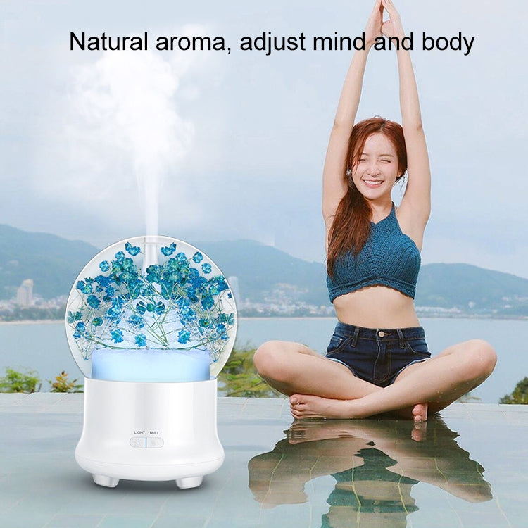ML-824 100ML Gypsophila Flowers Aromatherapy Diffuser Air Humidifier with Colorful LED Light for Office / Home(Green) - Air Purifiers & Accessories by PMC TechLife | Online Shopping South Africa | PMC TechLife | Buy Now Pay Later Mobicred