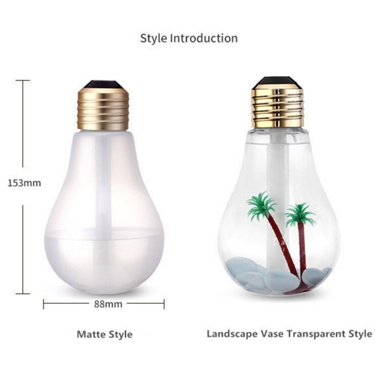 400ML Colorful Light Portable Bulb Shape Aromatherapy Air Purifier Humidifier for Home / Office / Car(Gold) - Air Purifiers & Accessories by PMC TechLife | Online Shopping South Africa | PMC TechLife | Buy Now Pay Later Mobicred