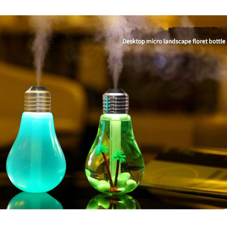 400ML Colorful Light Portable Bulb Shape Aromatherapy Air Purifier Humidifier for Home / Office / Car(Silver) - Air Purifiers & Accessories by PMC TechLife | Online Shopping South Africa | PMC TechLife | Buy Now Pay Later Mobicred