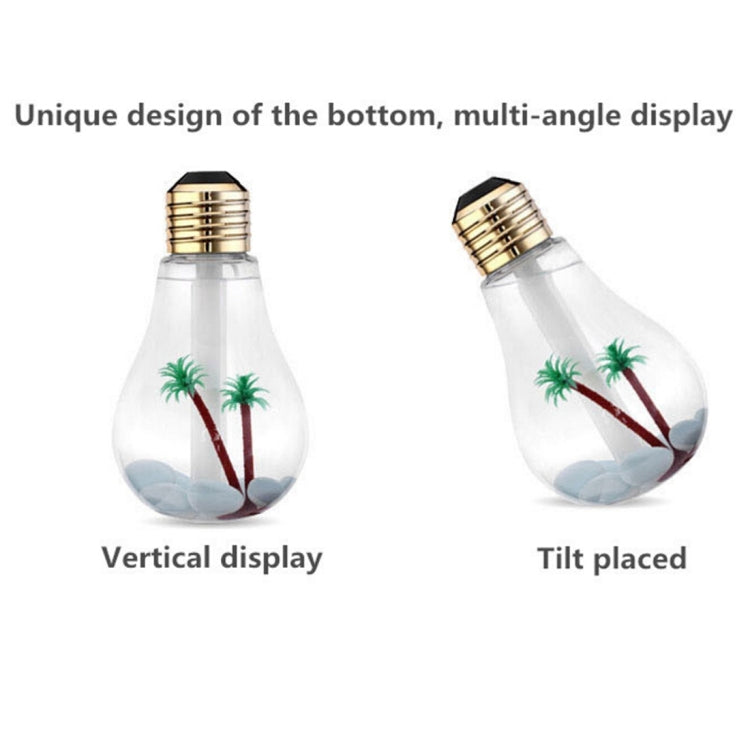 400ML Colorful Light Portable Bulb Shape Aromatherapy Air Purifier Humidifier for Home / Office / Car(Silver) - Air Purifiers & Accessories by PMC TechLife | Online Shopping South Africa | PMC TechLife | Buy Now Pay Later Mobicred