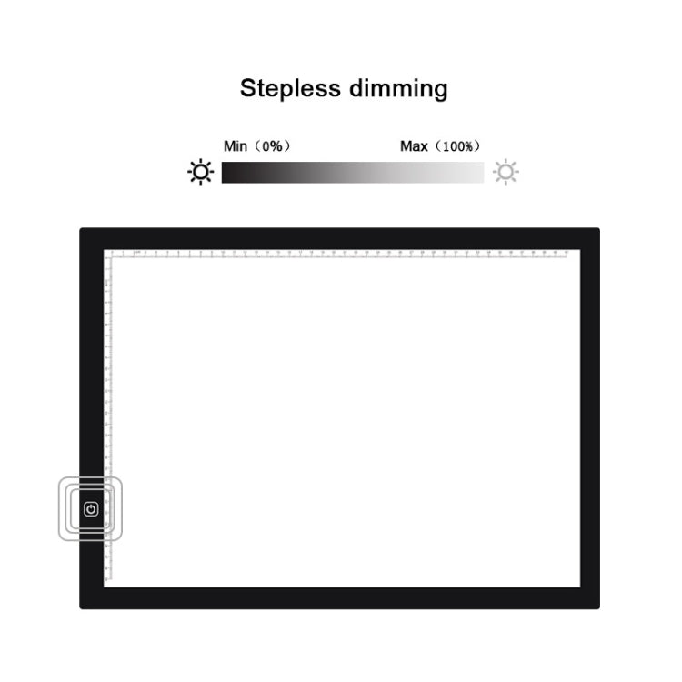 A3 Size 8W 5V LED Ultra-thin Stepless Dimming for Acrylic Copy Boards for Anime Sketch Drawing Sketchpad, with USB Cable -  by PMC TechLife | Online Shopping South Africa | PMC TechLife | Buy Now Pay Later Mobicred