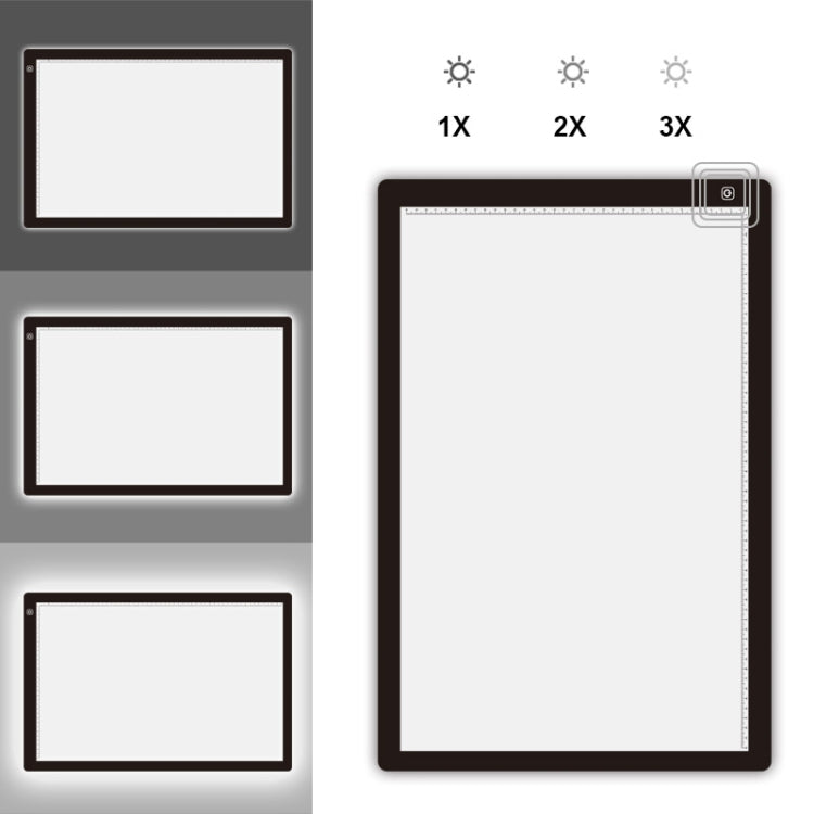 A4 Size LED Three Level of Brightness Dimmable Acrylic Copy Boards for Anime Sketch Drawing Sketchpad -  by PMC TechLife | Online Shopping South Africa | PMC TechLife | Buy Now Pay Later Mobicred