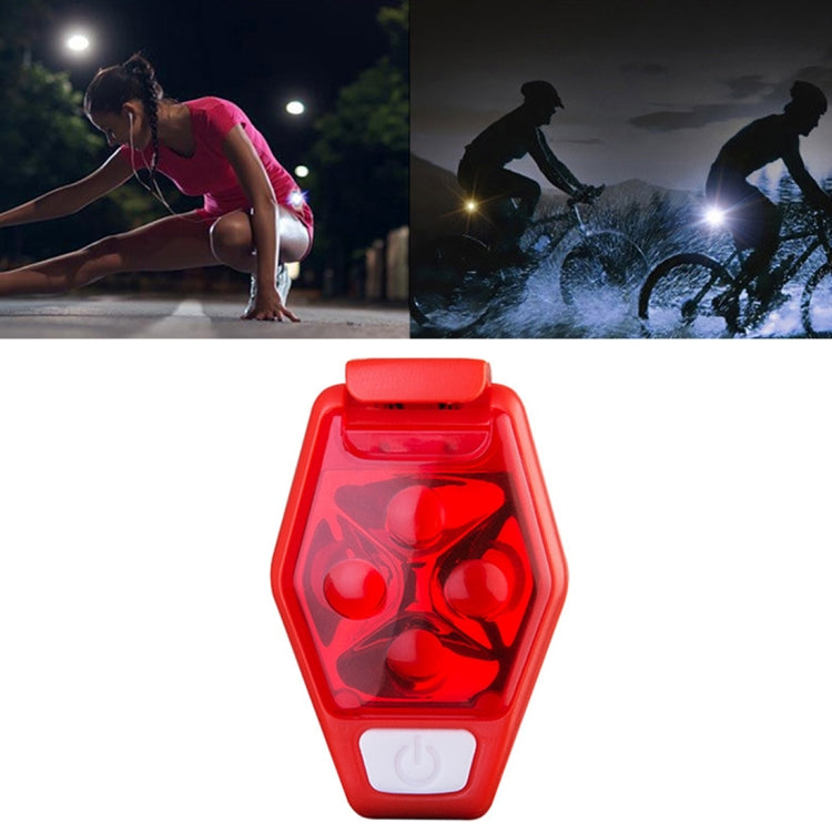 Multifunctional Outdoor Bicycling Running Warning Light Bicycle Taillight LED Back Clip Light(Red) - Taillights by PMC TechLife | Online Shopping South Africa | PMC TechLife | Buy Now Pay Later Mobicred