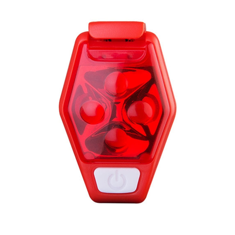 Multifunctional Outdoor Bicycling Running Warning Light Bicycle Taillight LED Back Clip Light(Red) - Taillights by PMC TechLife | Online Shopping South Africa | PMC TechLife | Buy Now Pay Later Mobicred
