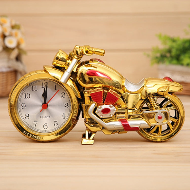 Cartoon Motorcycle Alarm Clock Bedroom Plastic Pointer Alarm Clock, Size: 23*13*6cm(Gold, Red) - Alarm Clocks by PMc TechLife | Online Shopping South Africa | PMc TechLife | Buy Now Pay Later Mobicred