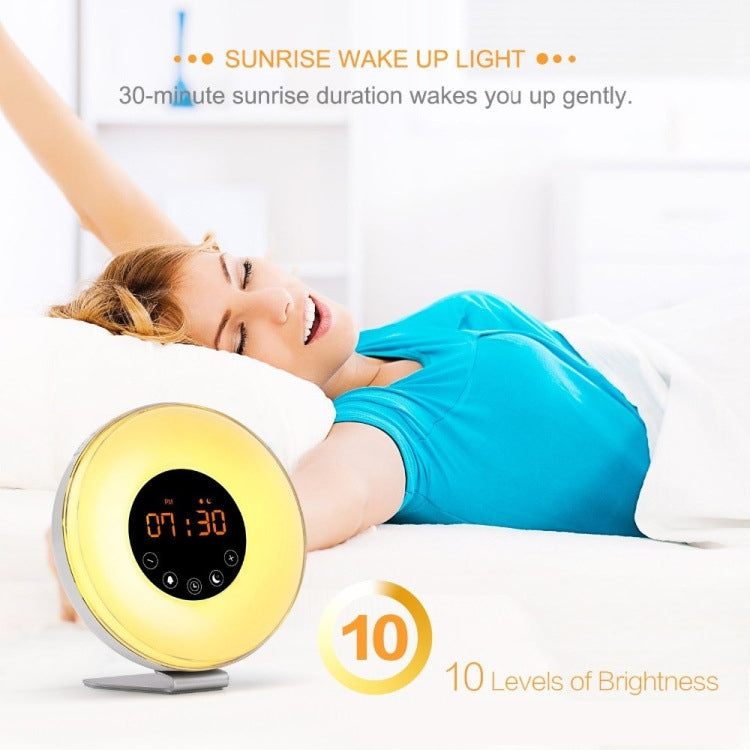 Multi-function Led Touch Intelligent Wake-up Light Alarm Clock with FM Radio - Alarm Clocks by PMc TechLife | Online Shopping South Africa | PMc TechLife | Buy Now Pay Later Mobicred