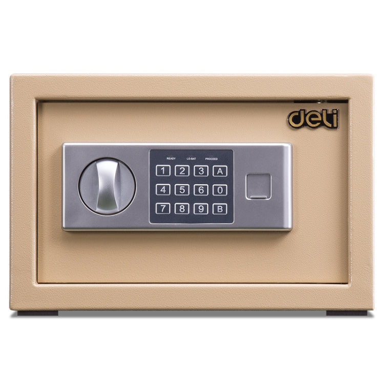 Deli Home Office Hotel Mini Electronic Security Lock Box Wall Cabinet Safety Box(Gold) - Safety Box by PMc TechLife | Online Shopping South Africa | PMc TechLife | Buy Now Pay Later Mobicred