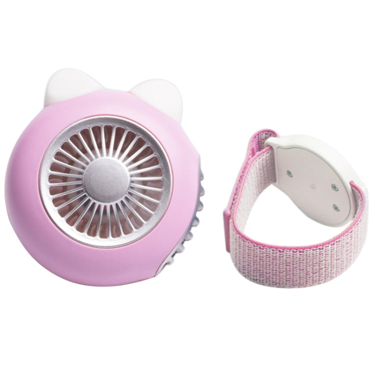 LORDNINO SBF003 3W USB Charging Portable Electric Fan with Magnetic Wristband, 3 Speed Control (Pink) - Electric Fans by PMC TechLife | Online Shopping South Africa | PMC TechLife | Buy Now Pay Later Mobicred