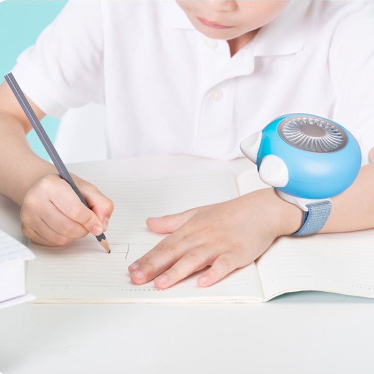 LORDNINO SBF003 3W USB Charging Portable Electric Fan with Magnetic Wristband, 3 Speed Control (Blue) - free shipping - PMC TechLife - Order now!